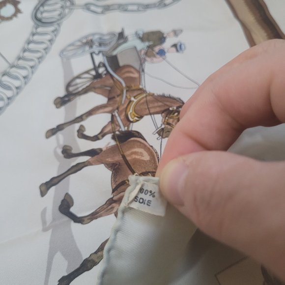 Hermes Scarf Multi Color Silk Satin Multi Color Silk Satin - Picture 5 of 15